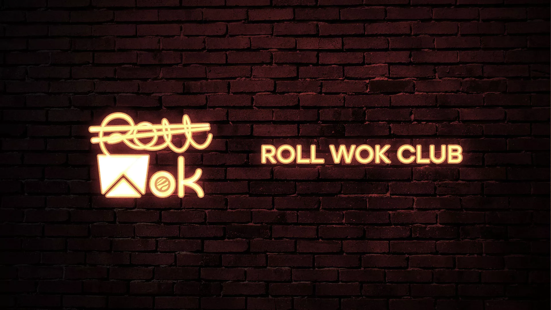 Разработка логотипа суши-бара «Roll Wok Club» в Темрюке