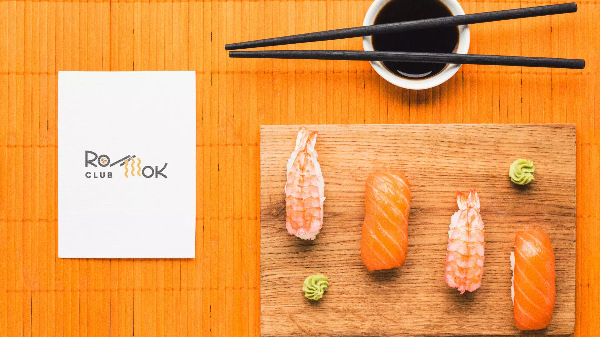 Создание логотипа суши-бара «Roll Wok Club» в Темрюке